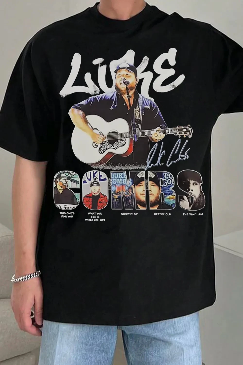 Casual 2026 Luke Combs Graphic TShirt Mens Womens Cotton Tee Summer Casual Short Sleeve Round Neck Clothing Loose Unisex Tops