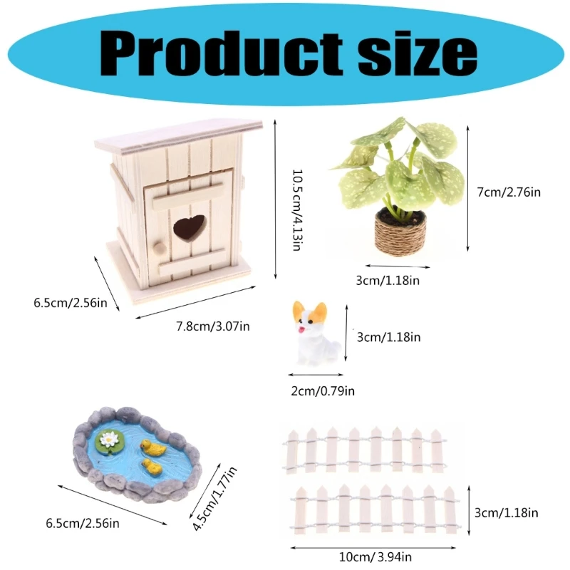 ドールハウス ミニチュア ガーデン デコレーション モデル 置物 妖精 風景アレンジメント 15UB