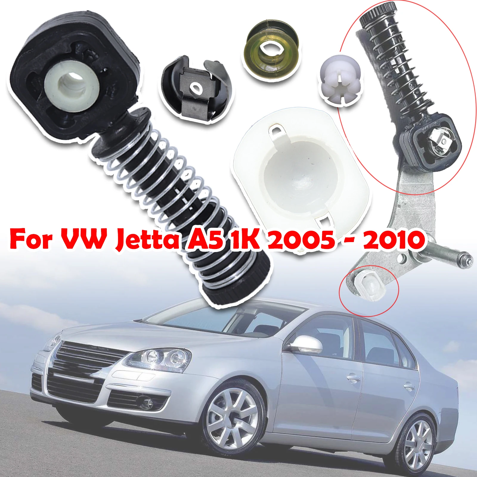 

Gear Selector Lever Mechanism Sliding Shoe Bushing Shift Rod Linkage Clip Manual Transmission Rivet For VW Jetta A5 1K 2005-2010