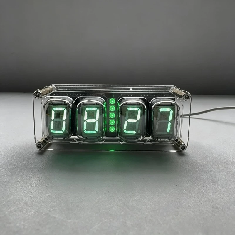 IV-22 Fluorescent Tube Desk Clocks ESP Chip Gaming Room Decorate Desk Clock Web Configurable Living Room Home Decor Sculptures