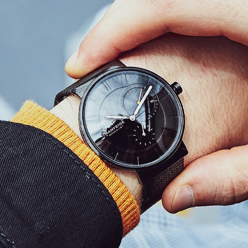 أزياء رجال الأعمال ساعات كوارتز مقاوم للماء ساعة معصم مضيئة ساعة عادية التقويم باجاني تصميم الرجال الساعات Reloj Mujer