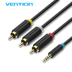 Vention 3.5mm To 3 RCA Audio Cable Adapter 1.5m/2m High Quality Male To Male Jack Aux Cable For Android TV Box Speaker Ipod 1to3