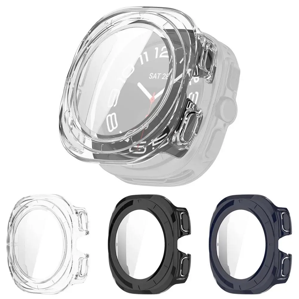 For Samsung Watch 7 Case Ultra 47mm Case PC+ Tempered Film Integrated Watch Case For Samsung Watch 7 Ultra Protective Case Y5A5