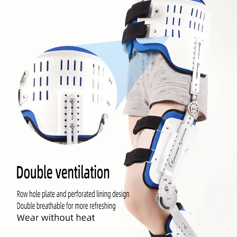 Leg Brace Orthosis Hip Knee Ankle Foot Fixation Brace Orthosis Adjustable Length