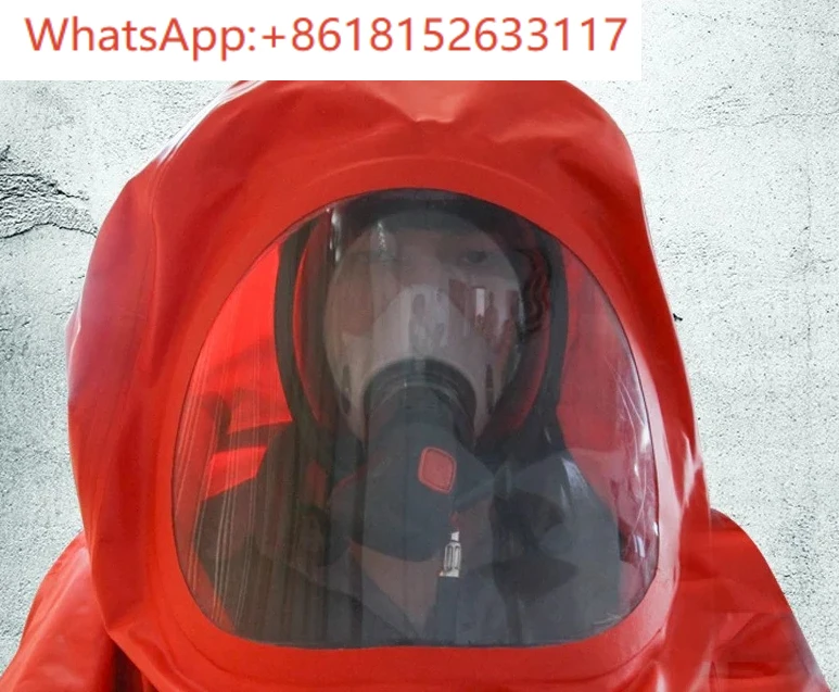 ملابس واقية كيميائية مغلقة بالكامل شديدة التحمل من قطعة واحدة مقاومة للأحماض والكيميائية الحيوية والقلويات #3