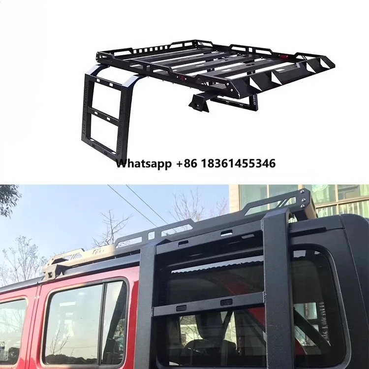 

Universal Aluminum Alloy Wrangler BJ40 & Everest Car Roof Luggage Rack with Platform Frame and Basket Roof