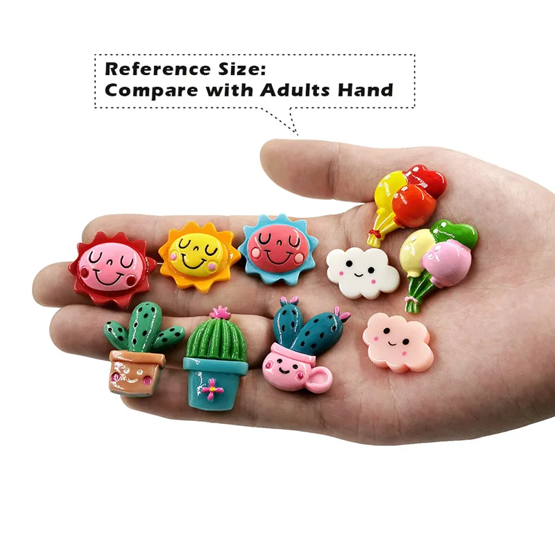 10pcs Sun Cloud Balloon Plant Cactus Fridge Magnets Whiteboard Refrigerator Message Post Home Kitchen Decoration Accessories