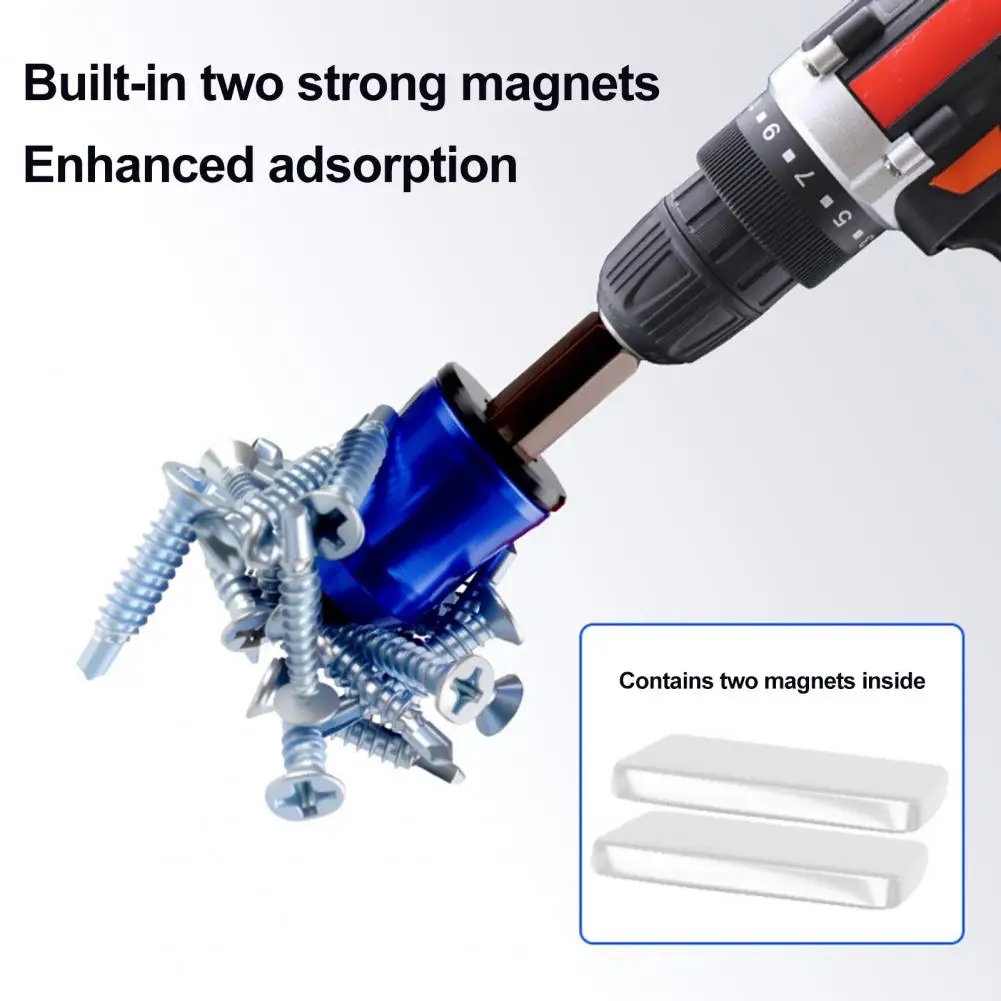

1/5 шт., 2 см, головка отвертки, магнитное кольцо, универсальная отвертка, силовые биты, намагничивающее кольцо, сверхмощный магнитный алюминиевый сплав