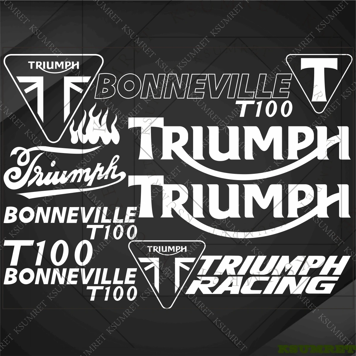

Наклейки для мотоциклов Triumph BONNEVILLE T100, аксессуары, гоночный логотип, наклейка на бак, эмблема, водонепроницаемые, для самостоятельной установки