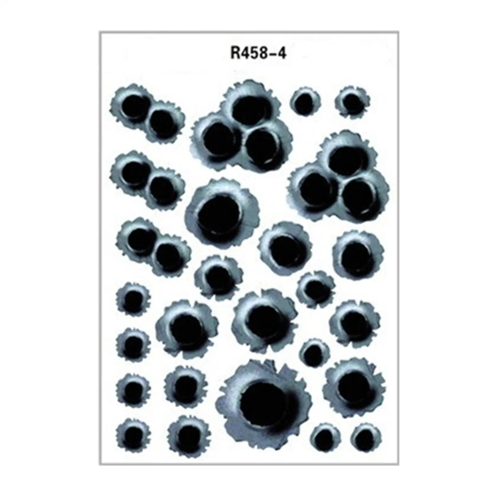 Bullet Hole Stickers Waterproof Realistic Strong Adhesive Auto Body Decals Laptop Stickers For Door Motorcycle Truck SUV RV