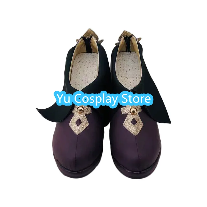 Yu コスプレストア Keqing ロールプレイングシューズ ハロウィンパーティー制服カスタマイズ 男の子と女の子の手作り PU シューズ