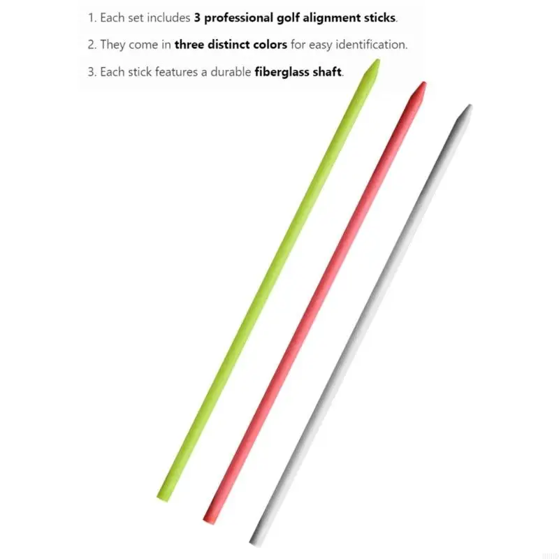 Golf Swing Plane Trainer with Adjustable Base and Fiberglass Guide Rods, Golf Alignment Trainer Aid for Driving Ranges 69HD