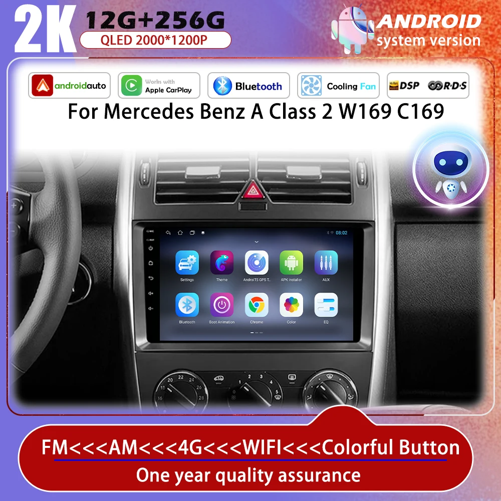 

Android Auto For Mercedes Benz B200 A B Class W169 A160 A180 A200 A220 2009-2012 GPS Carradio Multimedia Head unit BT Radio 4G