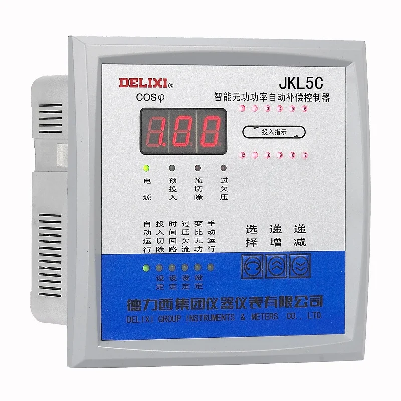 

JKL5C Plastic Shell Intelligent Reactive Power Automatic Compensation Controller 4 6 8 10 12-channel