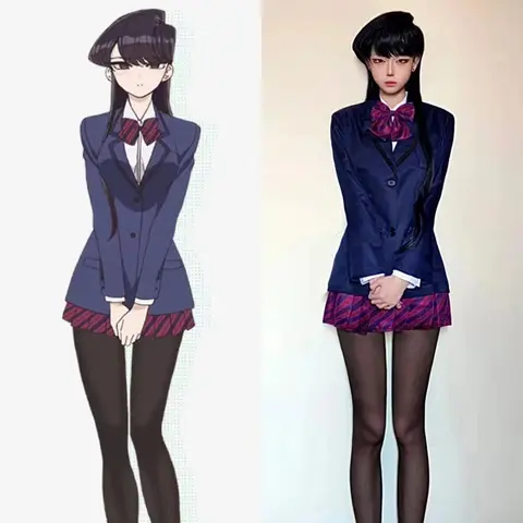 Anime Komi Can't Communicate Shouko Cosplay Costume Set Halloween Christmas Carnival Party Dress Uniform Performance Clothing