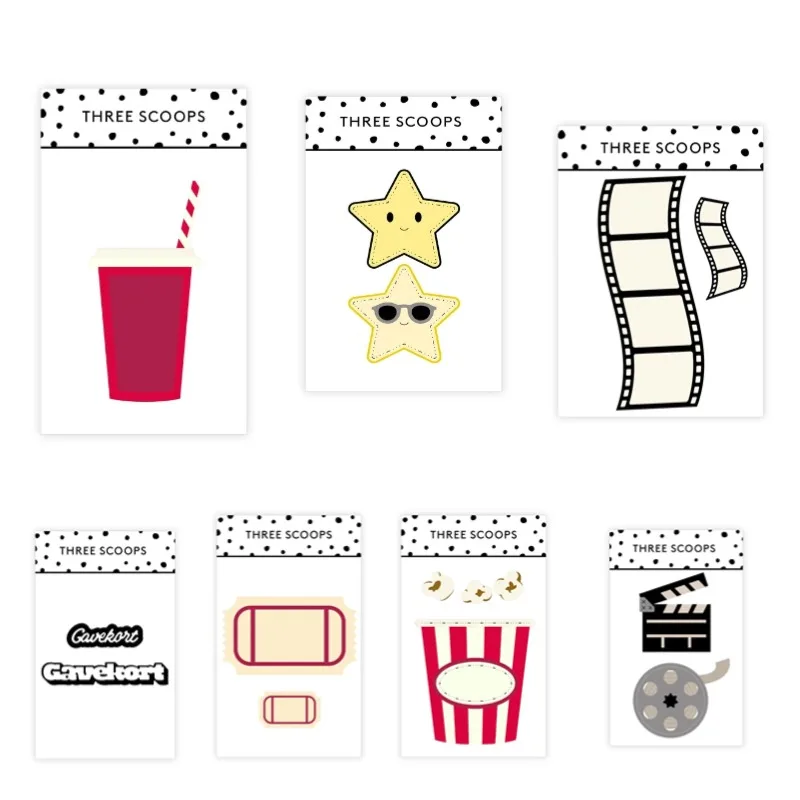 Hot Star Films Photographic Popcorn Cup Coffee Metal Cutting Dies Silicone Stamp Scrapbook Make Photo Album Card DIY Paper Embos