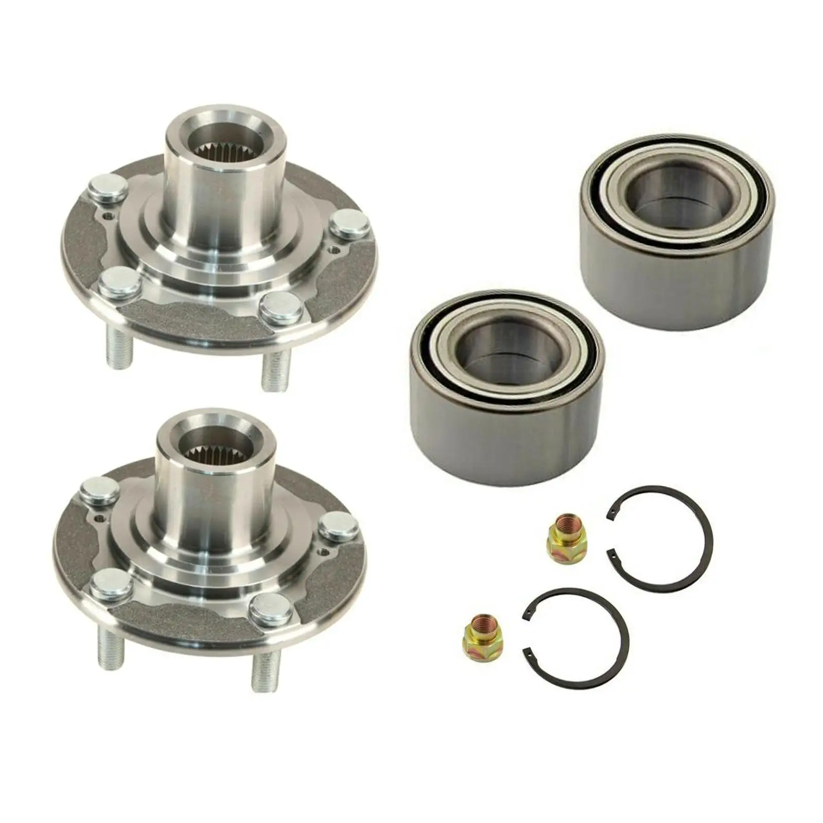 

2Pcs Front Wheel Hub and Bearing Repair Kits 510118 Replacement Durable