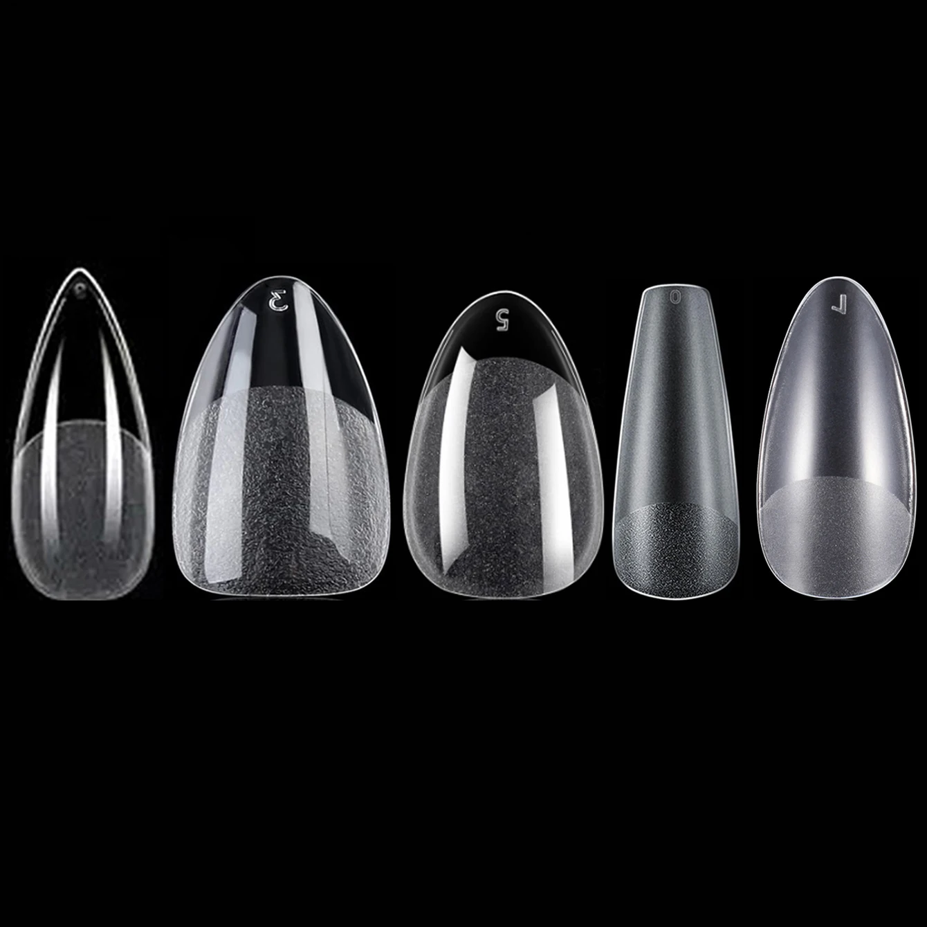 240PCS Short Almond /Medium Ballerina /Short Stiletto Fake Nails-Full Cover Fake Nail Set-Easily Create Your Favorite Nails Art