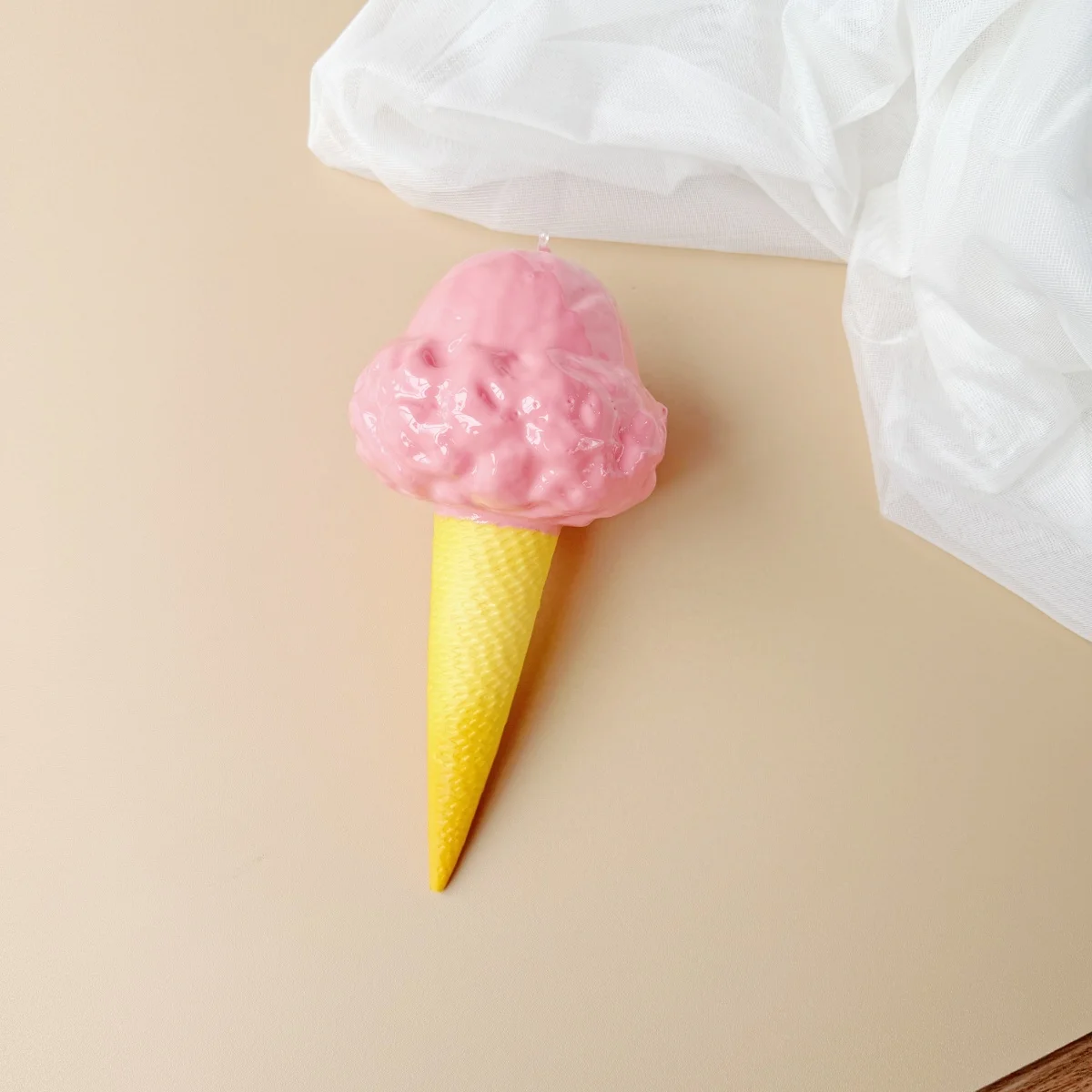 

PU Cloud Ice Cream Hanging Decor - Soft Easter Party Ornament, Fake Dessert Pendant, Cute Home/Kids Room Decoration