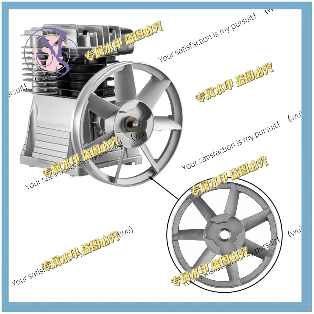1 Air Compressor Belt Head 265mm Flywheel, Single Slot Triangle Wheel Pulley Repair Parts