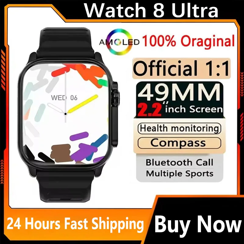 

New Watch 8 Ultra Smart Watch 49mm 2026 New NFC Men Women GPS Track Bluetooth Call BT Music Games Wireless Charging Smartwatch