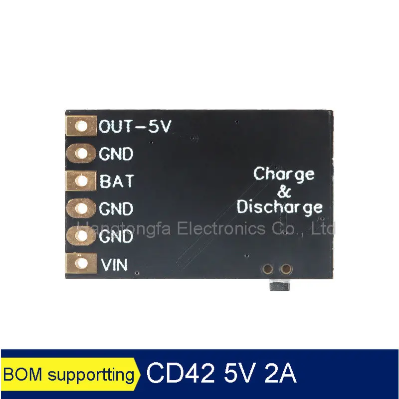 5PCS CD42 DC5V 2.1A Scheda di alimentazione mobile fai da te 4.2V Carica scarica (Boost) Modulo indicatore di protezione della batteria 3.7V al litio 18650