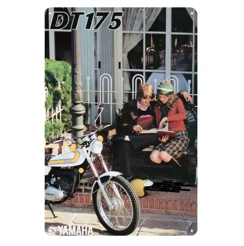 

Yamafa Dt175 Enduro внедорожный мотоцикл металлический плакат жестяной знак 20x30 см