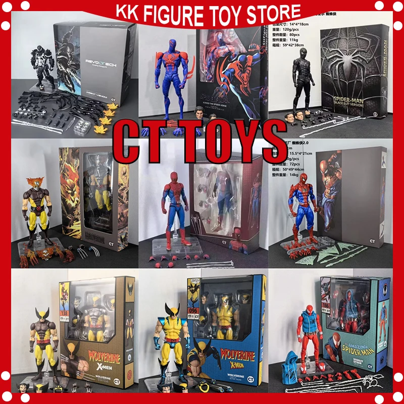 

Ct Toys Spiderman Mafex 001 Web Man Peter Parker Agent Venom Wolverine Hellverine Amazing Yamaguchi Anime Action Figure Toys