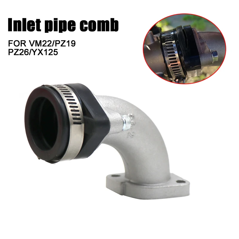 Alconstar Carburetor Manifold Adapter Connector Carburettor Intake Pipe Mainfold Adapter Inlet Intake Pipe Kits For VM22/PZ19/26