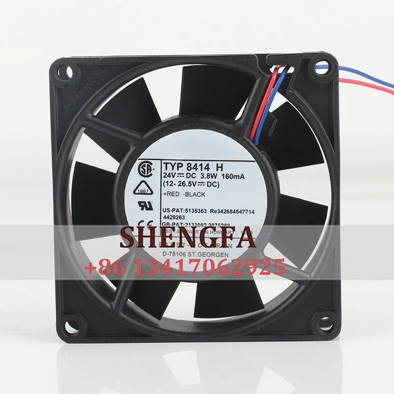

Original TYP 8414H DC24V 3.8W 8025 8CM axial flow converter cooling fan 80*80*25MM