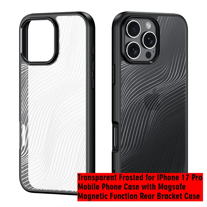 

Transparent Frosted for IPhone 17 Pro Mobile Phone Case with Magsafe Magnetic Function Rear Bracket Case