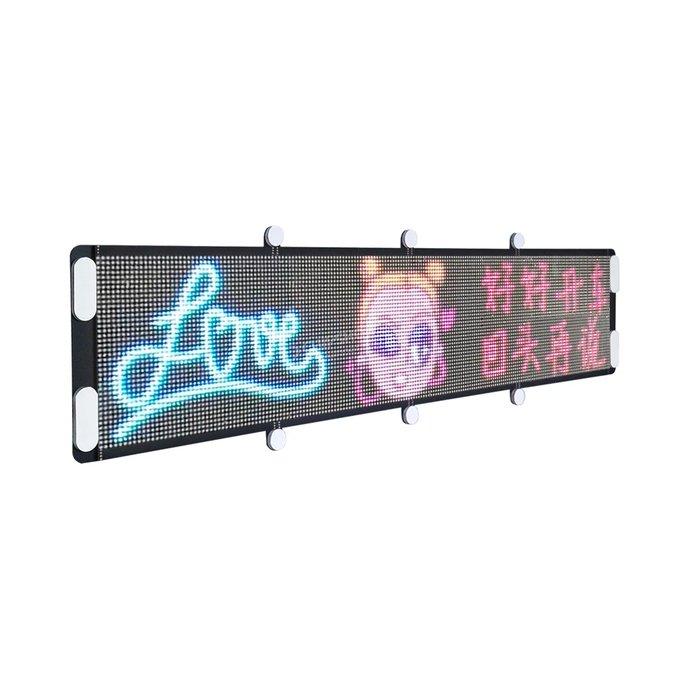 

P4 Display Vehicle Mounted Restaurant High Quality Wifi APP Control Taxi Car Rear Window Led Advertising Billboard Screen