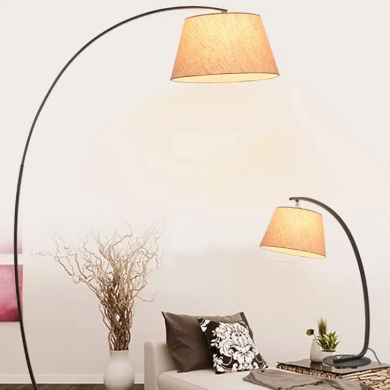 

Floor lamp living room premium sofa next to creative decoration Internet celebrity Nordic desk lamp design light luxury fishing