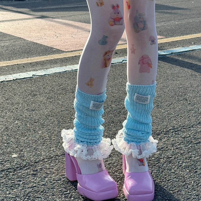 Spring And Summer Women's Pantyhose Original Cartoon Animation Print Thin Stockings Sweet Personality Leggings Cute Girl Tights