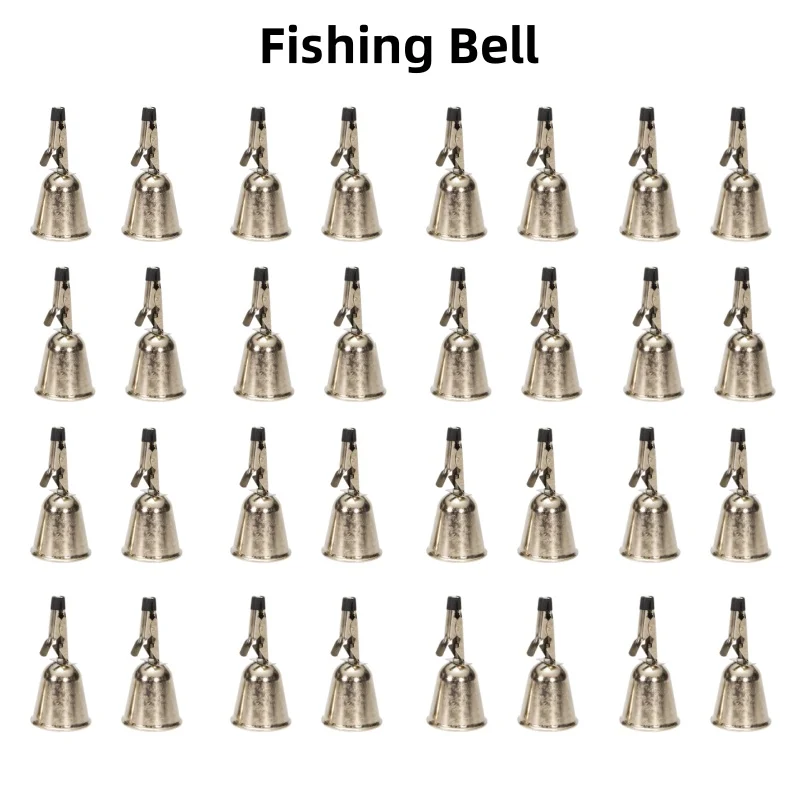 Fishing Bell Solid Loud Sound Fishing Alarm Rust-Proof Iron Clip Bell Fishing Bite Alarms For Outdoor Fishing Accessorie