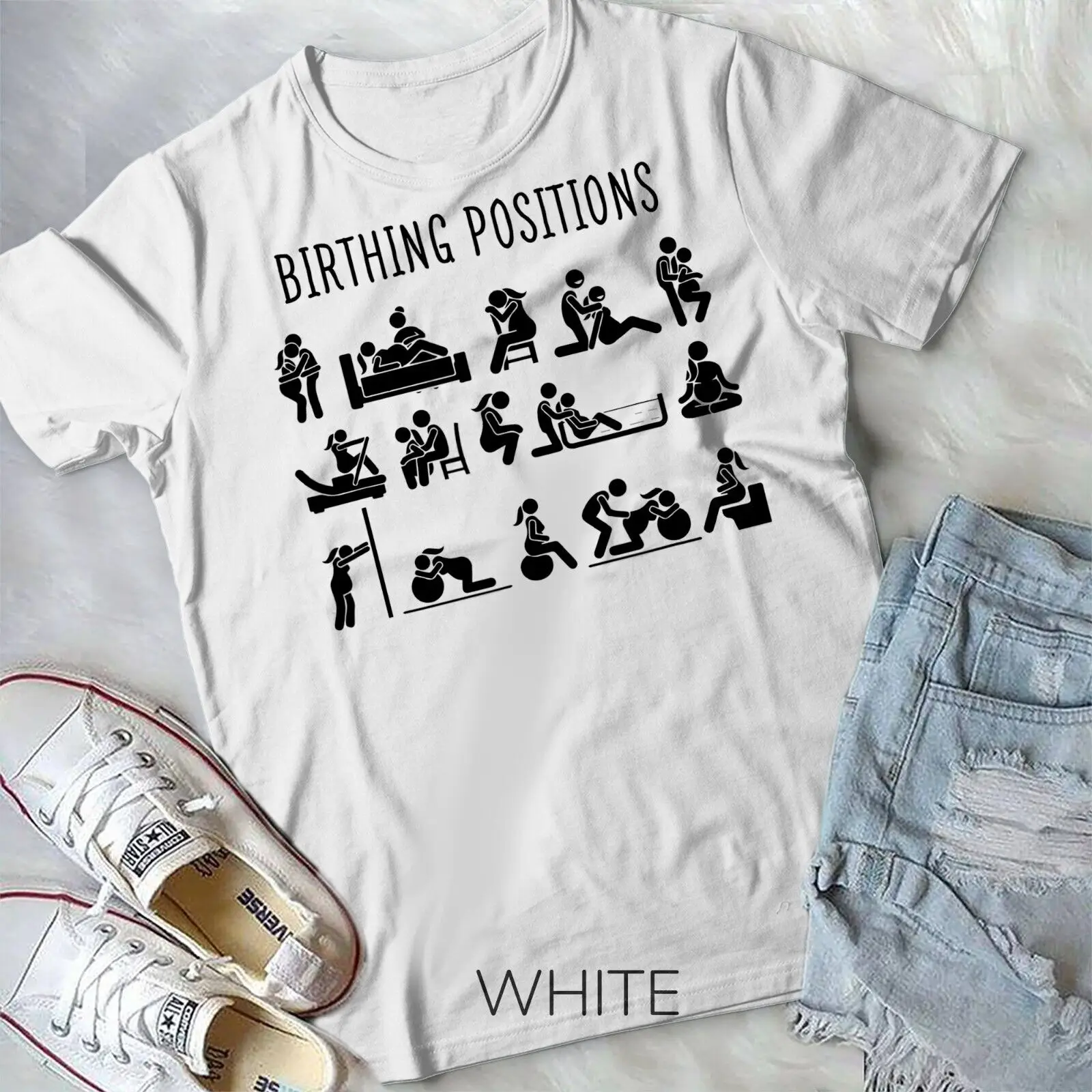 Birthing Position L&D Nurse Doula Midwifelife Midwife Gift Unisex T-shirt