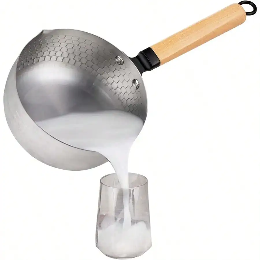 

Кастрюля из нержавеющей стали объемом 2,2 литра, японская молочная кастрюля с деревянной ручкой7.3