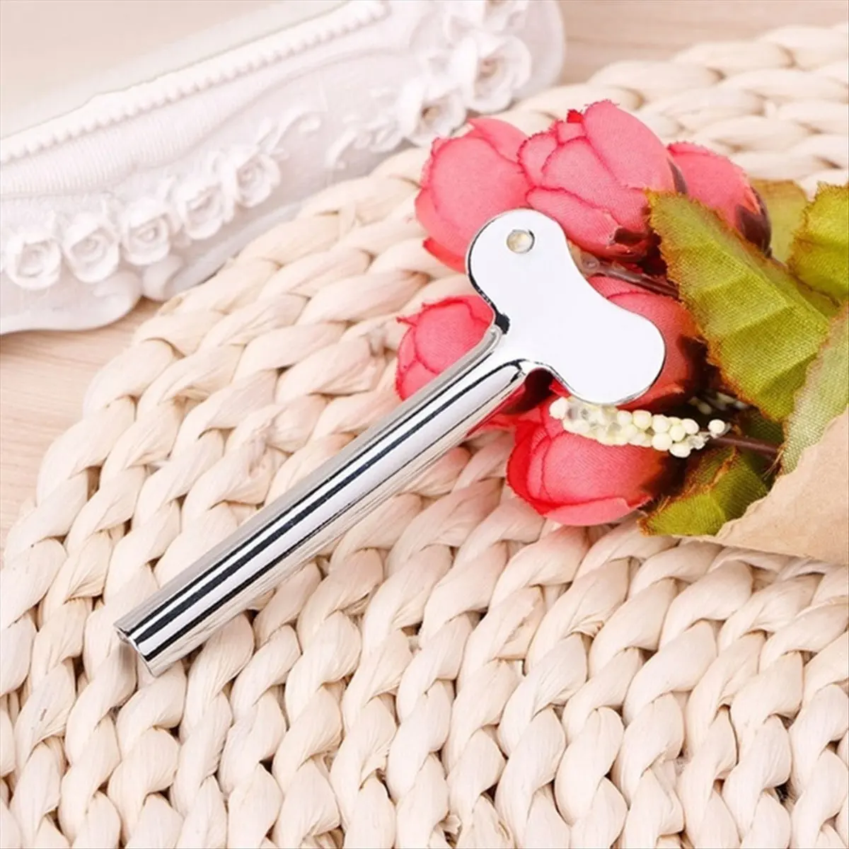 AA77 NEW 6 Pcs Stainless Steel Toothpaste Tube Squeezers Metal Key Toothpaste Squeezers for Cosmetic Tubes Squeezer