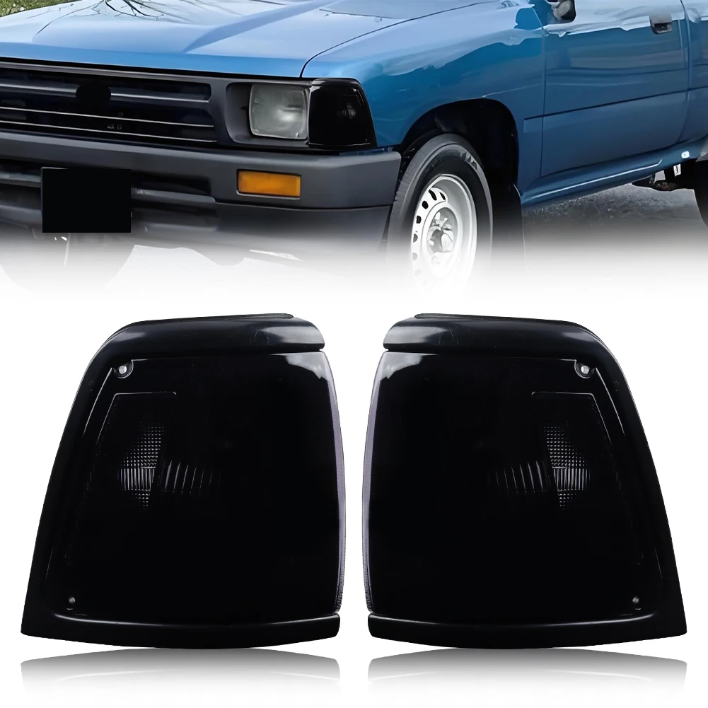 

2PCS Front Corner Light Turn Signal Light DRL Side Marker Light Cover For 1992 1993 1994 1995 Toyota Pickup 2WD No Bulb/Socket