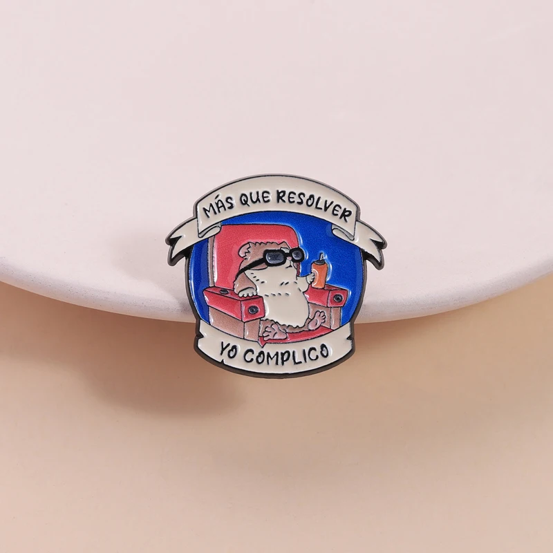 Unmotivated Hamster Enamel Pin Fun Attitude Cute Pet Brooch Lapel Backpack Badge Jewelry Accessories Gift for Friends