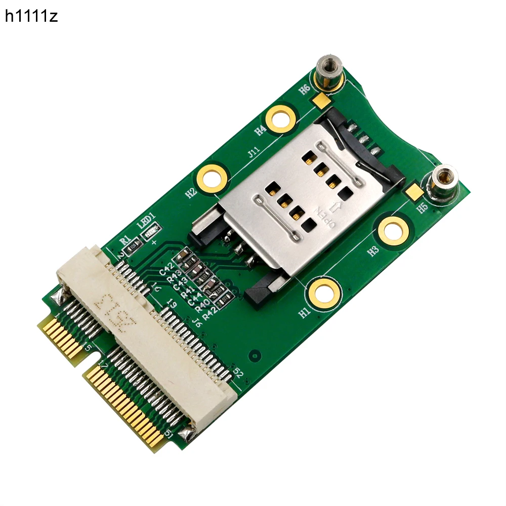 NEW Mini PCIE to Mini PCI Express + SIM Card Slot Adapter Card Riser with LED Indicator for 3G/4G WWAN LTE GPS MINI PCI-E Module