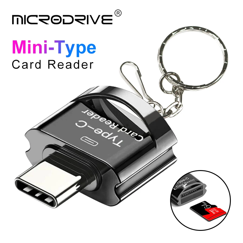 USB C 플래시 드라이브 어댑터, 마이크로 미니 SD 메모리 카드 리더, 미니 SD TF 카드용 C 타입 카드 리더