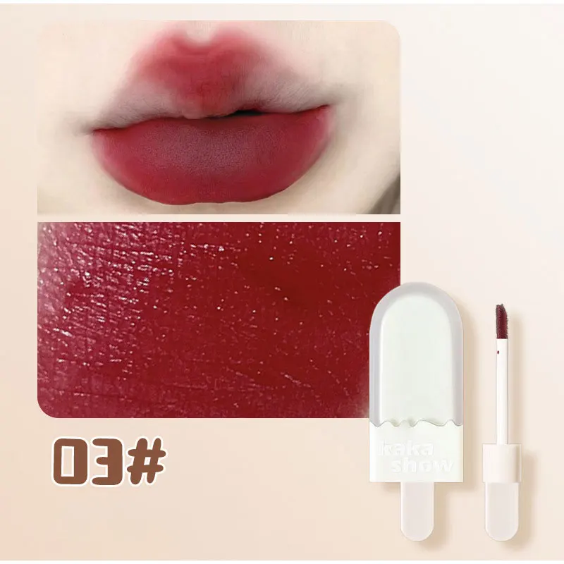 Brillo de labios mate de helado, lápiz labial blanqueador y abrillantador, tinte de labios de barro de terciopelo para mujeres, Cosméticos de belleza coreanos, maquillaje