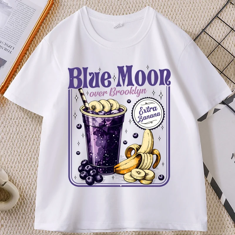 Camiseta Blue Moon Over Brooklyn, camiseta Heated Rivalry Extra Banana Smoothie, camisetas informales de algodón de manga corta para hombres y mujeres