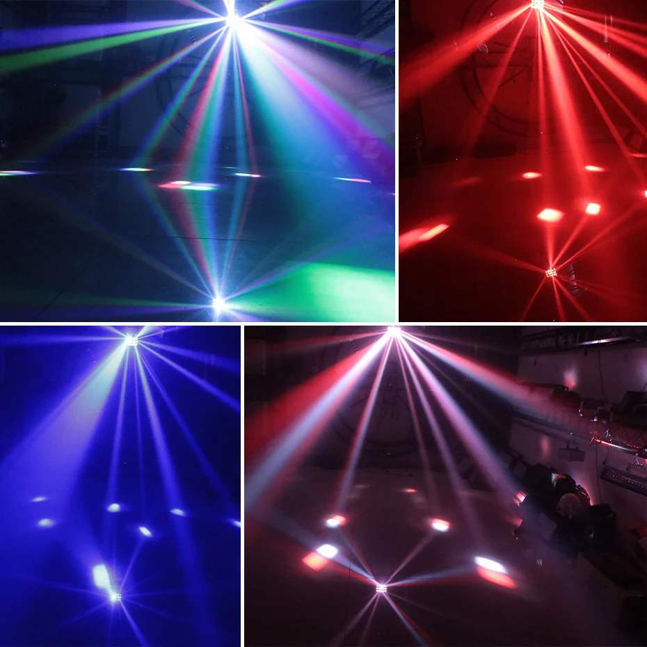 Imagem -06 - Alien-controle Remoto Dmx Rgbw Led Laser Strobe Disco dj Feixe Spot Stage Efeito de Iluminação Party Dance Club Casamento Luz Borboleta