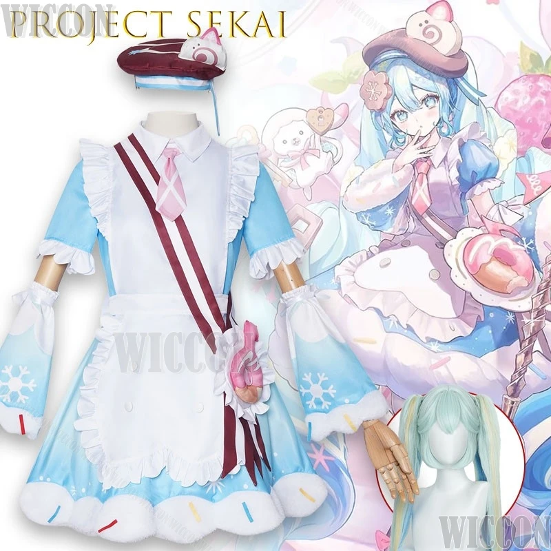 

Костюм для косплея Project SEKAI Snow Future Festival 2026 на Хэллоуин, сценический наряд, образ аниме-персонажа, Лолита, Навидад, Карнавал