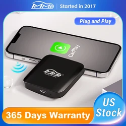 MMB Wireless Apple CarPlay Adapter Portable Dongle Online Updates BT 5.2 Plug and Play For Audi Benz Kia Honda Toyota Ford Mazda