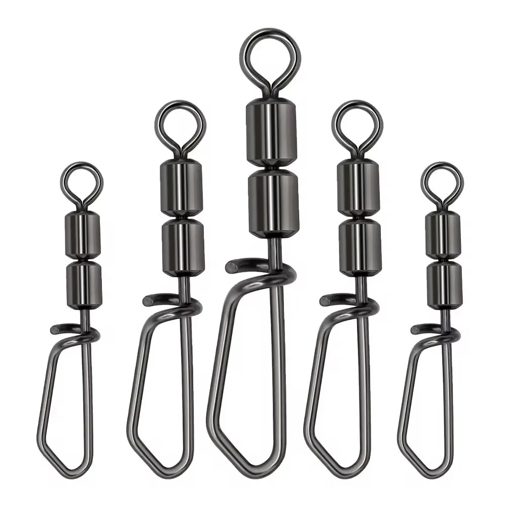 

30pcs/lot Fishing Swivels High Speed Double Rolling Swivels Flexible Rotation Stainless Steel Swivel Fishing accessories