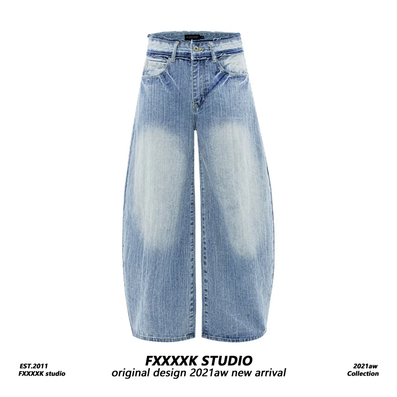 

Джинсы-брюки FXK Original American Retro Waed Bent Knife Design, повседневные, унисекс, для мужчин и женщин