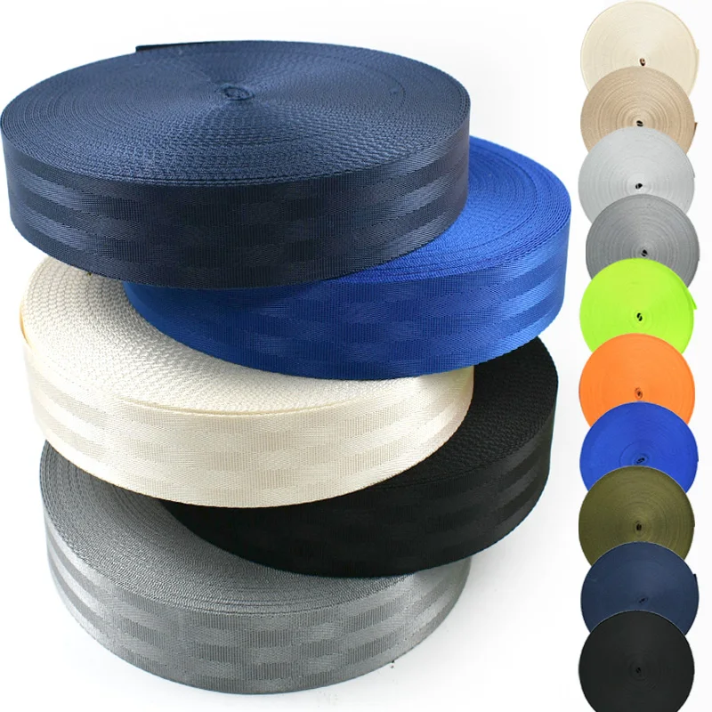 5Y 25/38mm Webbing Tape By The Meter Backpack Strap Ribbon Bands Safety Seat Belt Pet Collar Bias Binding DIY Sewing Accessories
